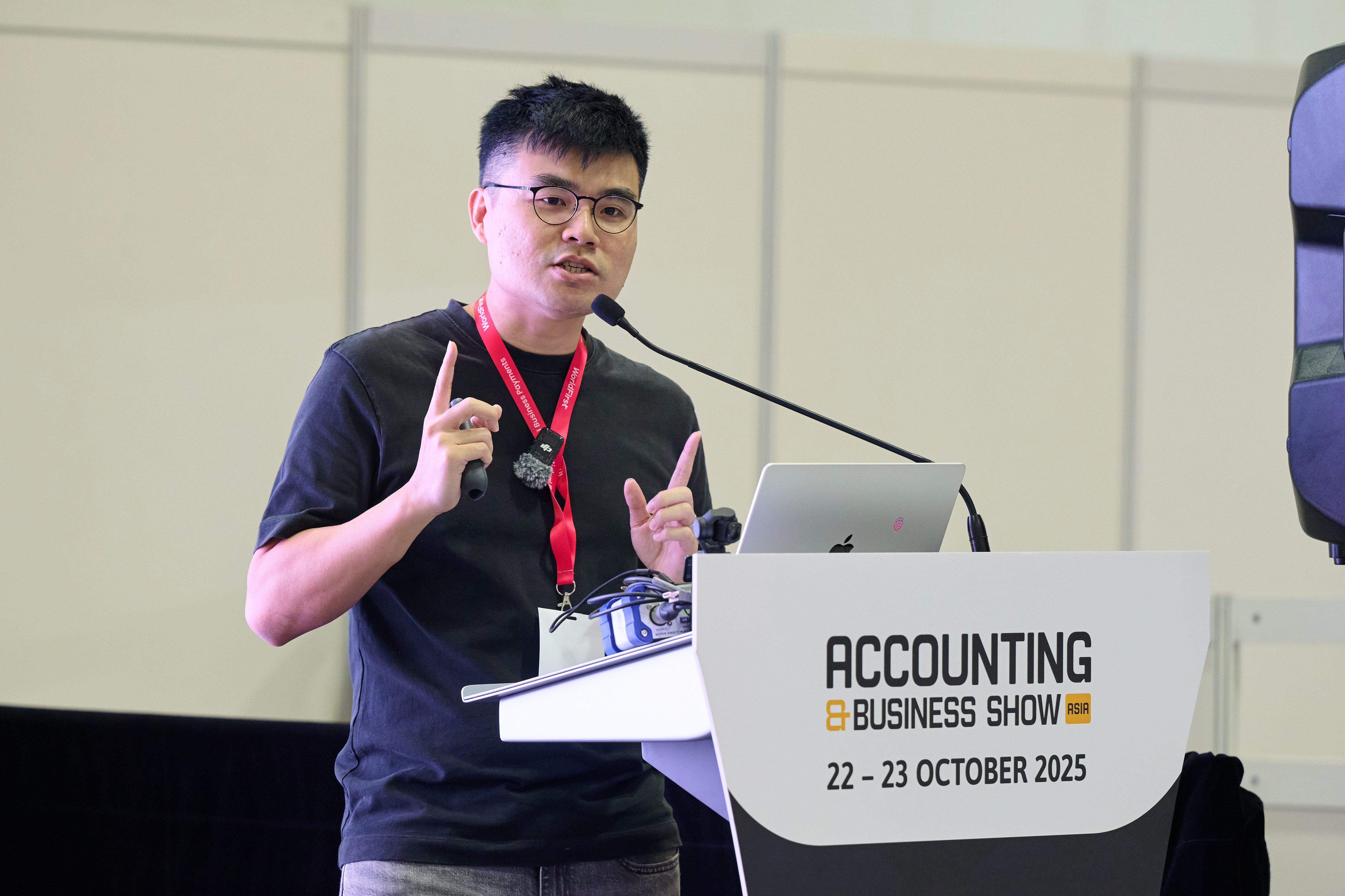 Issac Liu speaking at Accounting & Business Show Asia 2025